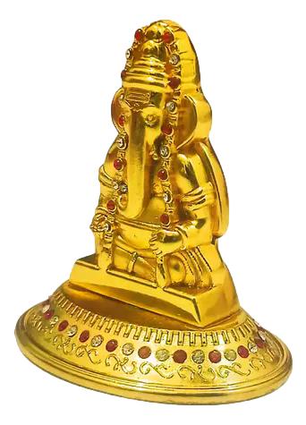 Pillaiyarpatti Vinayagar Metal Golden color Car Dashboard